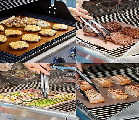 2 Pcs Copper BBQ Mats & Baking Sheet